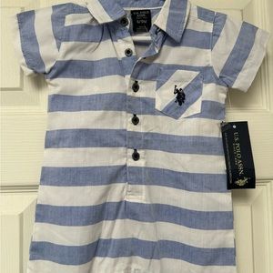 Baby Boys Polo Romper Outfit, 6-9mo
